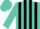 Silk - TURQUOISE, black stripes, turquoise cap