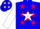 Silk - Blue, white star, red stars on white sleeves