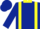 Silk - Dark Blue, Fluorescent Yellow Collar, Braces and Emblem (Horizon Sun), M