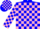 Silk - BLUE and PINK blocks, pink bars o