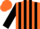 Silk - ORANGE, black stripes and bars on sleeves, orange cap