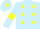 Silk - Light Blue, Yellow spots, armlets and diamond on cap