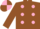 Silk - BROWN, pink spots, quartered cap