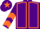 Silk - PURPLE, orange seams, orange chevrons on sleeves, orange star on cap