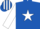 Silk - ROYAL BLUE, white star, white sleeves, striped cap
