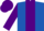 Silk - ROYAL BLUE, purple stripe, purple sleeves & cap
