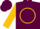 Silk - Maroon, gold circle 'R' on back, gold bars on sleeves