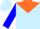 Silk - Light Blue, Orange Yoke And 'C', Two Orange Hoops On Blue Sleeves