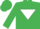 Silk - EMERALD GREEN, white inverted triangle, emerald green cap