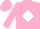 Silk - Pink, pink 'W' on white diamond, pink and wh