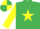 Silk - EMERALD GREEN, yellow star & sleeves, quartered cap