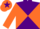 Silk - PURPLE & ORANGE DIABOLO, orange sleeves, purple armlet, orange cap, purple star