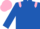 Silk - ROYAL BLUE, pink epaulettes & armlet, pink cap