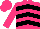 Silk - Hot Pink, Black Chevrons