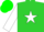 Silk - Lime Green, White Star, White Sleeves, Green Cap