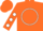 Silk - Orange, White Circle 'HH', White spots on Sleeves