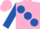 Silk - Pink, large Royal Blue spots and sleeves
