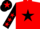 Silk - RED, black star, black sleeves, red stars, black cap, red star