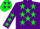 Silk - Purple, Green Stars