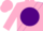 Silk - Pink, White 'A' on Purple disc, Purple Sash