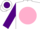 Silk - White, Purple 'JH' on Pink disc, Purple Sleeves