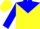 Silk - Yellow, Blue Yoke, Blue 'MS', Yellow Band on Blue Sleeves