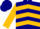 Silk - Navy Blue, Gold Chevrons, Navy Blue Band on Gold Sleeves
