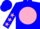 Silk - Blue, Blue 'MJD' in Pink disc, Pink Stars on Sleeves, Blue Cap