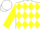 Silk - White and yellow diamonds, yellow sleeves, white cap