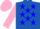 Silk - Royal Blue, Pink SG, Blue Stars on Pink Sleeves, Blue and Pink Cap