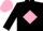 Silk - Black, Pink Dianmond, Pink Diamond Band on Sleeves, Black and Pink Cap