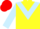 Silk - Yellow, Light Blue chevron and sleeves, Red cap