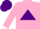Silk - Pink, purple triangle, pink sleeves, purple cap