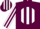 Silk - Maroon, Maroon'TCS' on White disc, Maroon Stripes on White